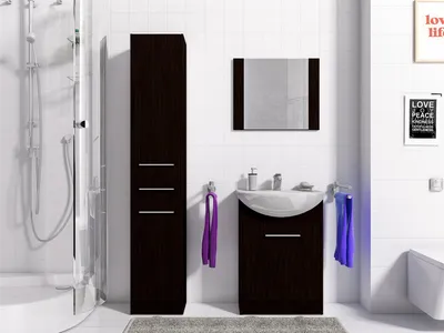 Produktbild von Badmöbel Set 4-Tlg Wenge matt PERM Nr.2 inkl.Waschtisch