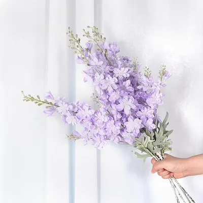 Produktbild von Künstliche Delphinien, 5 Stück, 86 cm, Lila
