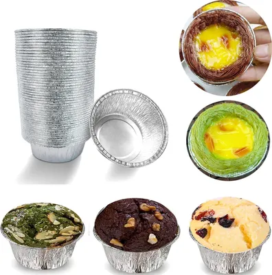 100 runde Alu-Backformen 9 cm, 150 ml, für kleine Torten