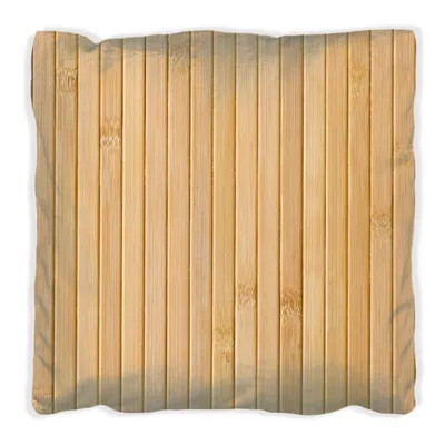 Produktbild von Wallario Premium Kissen, weiche Oberfläche, mit Motiv Holzpanele hell, Größe: 40 x 40 cm, mit weißer Rückseite