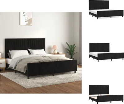 Imagen del producto de vidaXL Estructura de cama con cabecero, color , 180x200 cm, tapizada en terciopelo - Camas y estructuras de cama