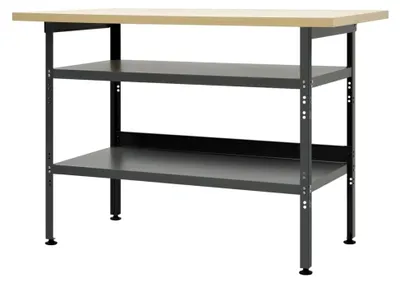 Produktbild von Werkbank Grau 120x60x85 cm Stahl für Werkstatt, Haus, Büro