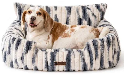 Produktbild von Kleines weiches Katzenbett, blau, 76x53x30cm, für Haustiere