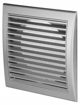 Image de Grille de ventilation Awenta TL13SS, rectangulaire, argent, diamètre 150 mm