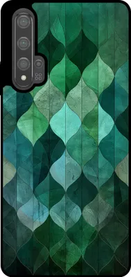 Produktbild von Smartphonica Telefon Fall geeignet für Huawei Nova 5T mit grünen Blättern drucken - TPU Backcover Fall grüne Blätter Design