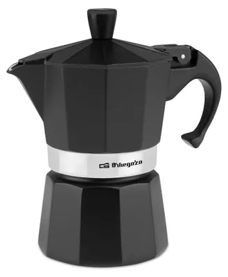 Produktbild von Orbegozo KFN 310 - Italienischer Kaffeekocher aus Aluminium, Kapazität: 3 Tassen, ergonomischer Griff, Sicherheitsventil, abnehmbarer Filter