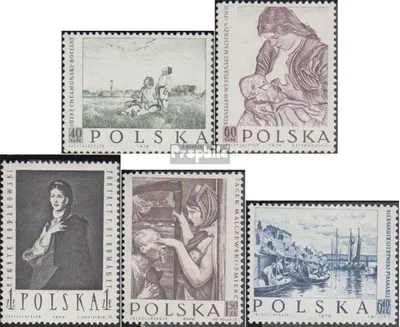 Produktbild von Briefmarken Polen 1959 Mi 1102-1106 (kompl.Ausg.) postfrisch Polnische Malerei