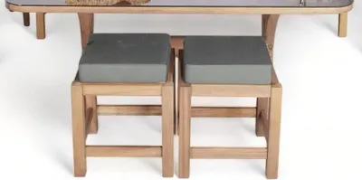 Obrázok produktu pre Čalúnená stolička sada 2x stolička záhradná stolička drevená stolička sedadlo stolička 40x40
