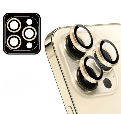 Imagen del producto de Protector de cámara de cristal paquete de 2 para Apple iPhone 14 Pro (Max) - Dorado