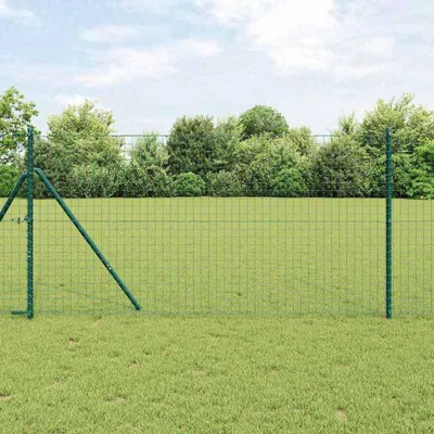 Immagine prodotto di Paletti di metallo – 26 pezzi. Pali da giardino resistenti agli agenti atmosferici – Pali per recinzione in acciaio, color verde