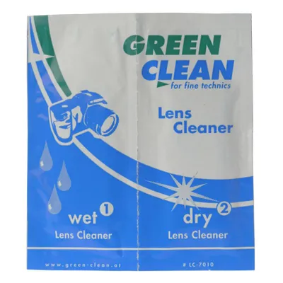 Obrázok produktu pre Green Clean Lens Cleaner, Suché a mokré handričky na čistenie zariadení, Objektívy/sklo, 70 g, 10 kusov