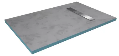 Produktbild von Duschboard 90×140×4 cm, befliesbar, Gefälle, Ablaufrinne, Edelstahl