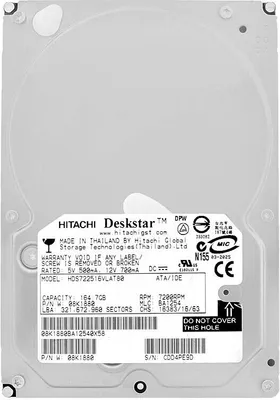 Produktbild von Hitachi 160Gb HDS722516VLAT80 8Mb Cache 7200Rpm ATA-100 3,5" Zoll