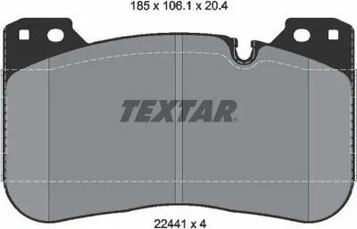 Produktbild von TEXTAR Bremsbeläge Satz Vorne für BMW 5 Limousine (G30, F90) 2244101