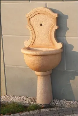 Produktbild von Wandbrunnen Waschbecken Garten Ausgussbecken Gartenspüle Becken Stein SEVILLA