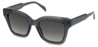 Zdjęcie produktu dla Okulary przeciwsłoneczne, model STOC81V-53-0N86, gładki, niebieski wierzch, szary spód, damskie