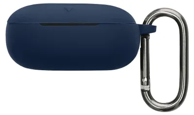 Produktbild von kwmobile Schutzhülle für Anker Soundcore Liberty 5 Hülle - TPU Silikon Case für Kopfhörer Ladecase - stoßfestes Cover mit Karabiner - Dunkelblau