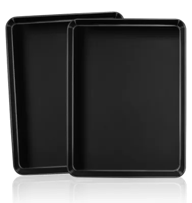 Produktbild von Set aus 2 rechteckigen Backblechen aus Kohlenstoffstahl - 31,5 cm x 24,5 cm