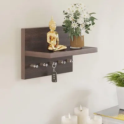 Produktbild von Famanu Schlüsselhalter mit Ablage für 5 Schlüssel - Wenge Holzoptik