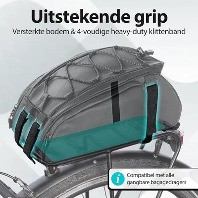 Produktbild von Famanu Fahrradtasche 3-in-1 - 10L Volumen, Isolierend, Wasserfest, Mit Rucksackfunktion