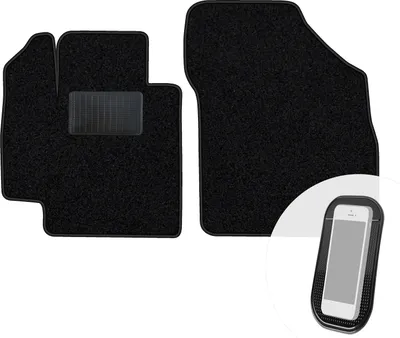 Produktbild von moto-MOLTICO Vorne Fußmatten Auto Velours Autoteppiche Schwarz Automatten Set 2-teilig passend für Suzuki Ignis ab 2016