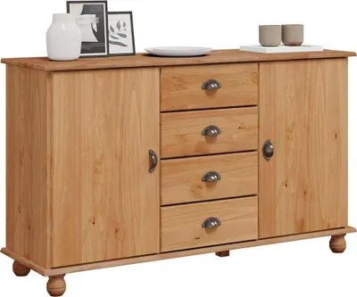 Obrázek produktu pro vidaXL Komoda ASKIM 133,5 x 40 x 79 cm z masivního borového dřeva
