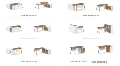 Immagine prodotto di Scrivania in legno Scrivanie dal design moderno Mobili per ufficio Scrivanie ad angolo