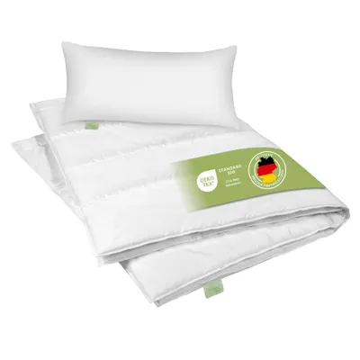Obrázek produktu pro DREAMSTAR zimní přikrývka + polštář | 135 x 200 + 40 x 80 cm | Sada ekologického ložního prádla