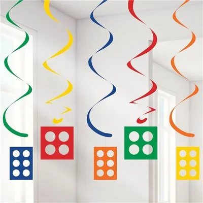 Produktbild von 5 Bunte Baustsein Spiralhänger 99cm