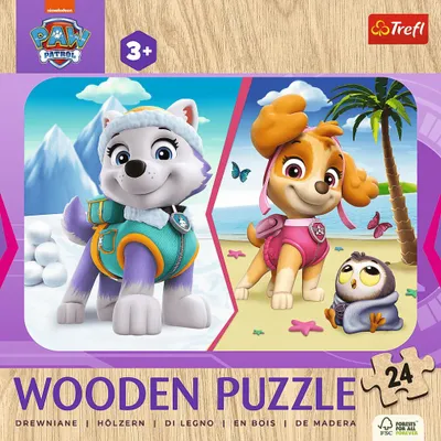 Zdjęcie produktu dla Trefl Puzzle drewniane Psi Patrol 24 el. Dziewczęcy Psi Patrol, 24 szt., Kreskówki, 5 lat(a)