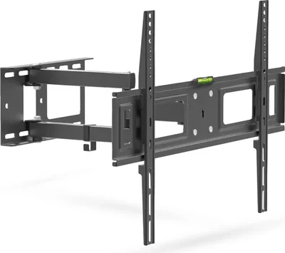 Produktbild von Neigbare und schwenkbare TV-Wandhalterung VESA 600x400 mm - geeignet für 40-80"-Bildschirme, max. 35 kg, schwarz, mit Kabelmanagement und Wasserwaage [39688]
