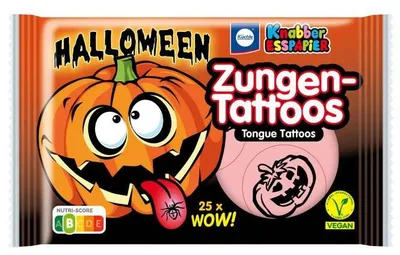 Produktbild von Küchle Knabber-Esspapier Zungen-Tattoos Halloween 25er