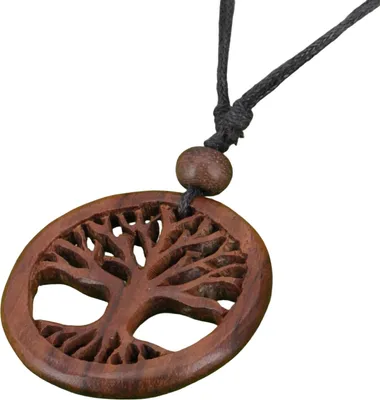 Produktbild von Ethno Holzschmuck, Halskette, Surferkette - Tree of Life/ Braun 1, Ketten & Modeschmuck für den Hals