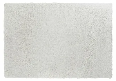 Vloerkleed 120 x 180 cm, ivoor, polyester, modern, effen, laagpolig