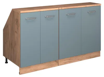 Zdjęcie produktu dla Zestaw szafek na dach skośny Vicco Rion Niebiesko-szary 140 cm Zestaw 2 korpusów szafy głębokość 60 cm, Model 60178