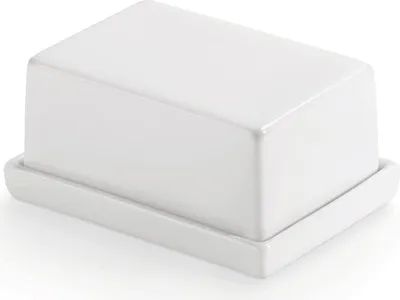 Produktbild von Authentics Cook & Eat Butterdose L, Butterschale für 250 g Butter, Porzellan, Weiß, 20261