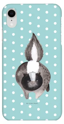 Produktbild von Mr. & Mrs. Panda Iphone XR Handyhülle Stinktier Angriff - Türkis Pastell - Geschenk, Handy Case, wütend, Raubtier, Drohung, Wildtier, Skunk, Premium Kunststoff