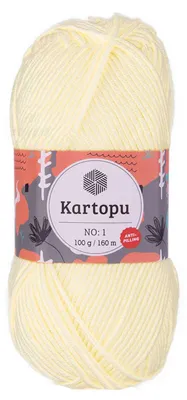 100g Strickwolle Kartopu NO:1 Polyacryl-Strickgarn Anti Pilling Effekt Oeko-Tex zertifiziert Wolle Farbwahl creme