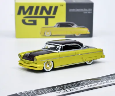 Zdjęcie produktu dla Lincoln Capri Hot Rod 1954 Lime Yellow LHD - Mini GT 1:64