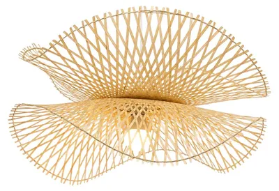 Productafbeelding van Hanglamp, handgeweven bamboesdesign, verstelbare ophanghoogte, diameter 55 cm, exclusief gloeilamp