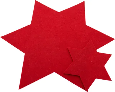 Produktbild von 6 x Filzstern rot Ø 20 cm - Filzuntersetzer - Untersetzer -