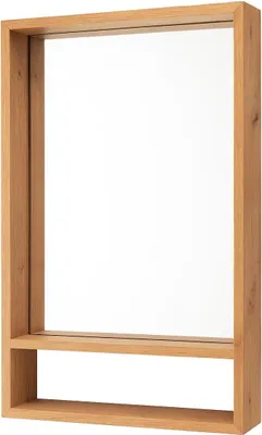 Image de Badspiegel >Coco< in Asteiche Dekor / Spiegel, Holzwerkstoff - 52x85x11 (BxHxT)