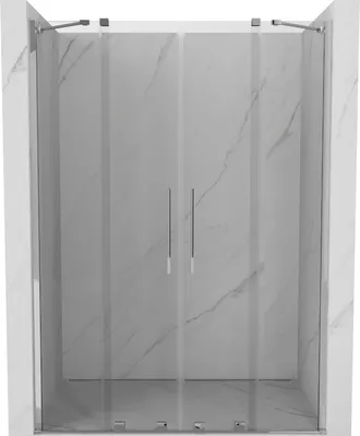 Obrázok produktu pre Mexen Velar Duo posúvacie sprchové dvere 160 cm, Priehľadné, Chrómová - 871-160-000-02-01