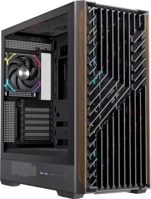 Obrázok produktu pre Einarex EXCS-PL-800R-B, Midi Tower, PC, Čierna, ATX, micro ATX, Mini-ITX, Oceľ, Temperované sklo, Hranie