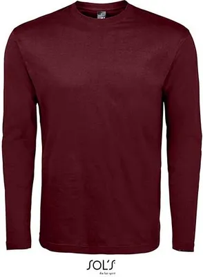 Produktbild von SOLs 11420 | Langarm Monarch Herren T-Shirt - Farbe: Oxblood - Größe: 4XL