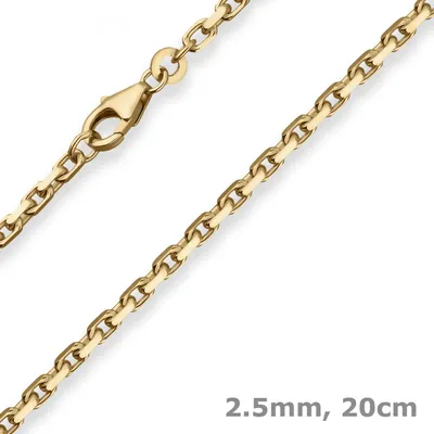 2-5mm-Armband-Ankerkette-diamantiert-aus-585-Gelbgold-20cm
