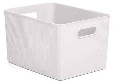 Aufbewahrungskorb 22 L, 29,4x38,5x23 cm, Kunststoff, Weiß
