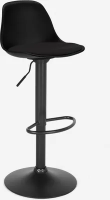 Produktbild von New Orleans Black Edition Moderner drehbarer verstellbarer Barhocker schwarz