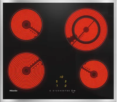 Produktbild von Miele KM 6520 FR Elektro-Kochfeld, Glaskeramik, 57,4 cm Breite, Edelstahlrahmen, 4 Kochstellen, Kindersicherung