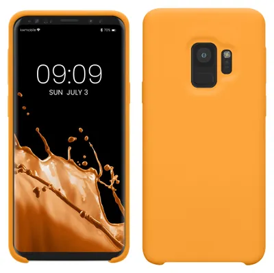Produktbild von kwmobile Handyhülle für Samsung Galaxy S9 Hülle - Case Silikon - Kabelloses Laden - Schutzhülle Cover in Fruity Orange